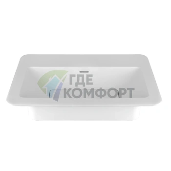 Подвесная раковина Gessi iSpa 70x50 см, матовый белый, с 5 отверстиями и комплектом слив-перелив - фото 1