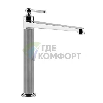 Смеситель GESSI VENTI20 для раковины: высокий однорычажный с донным клапаном, хром (65003#031) - фото 1