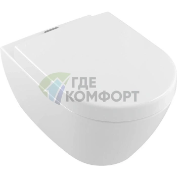 Подвесной унитаз Villeroy & Boch Subway 2.0 5614A101 с системой антивсплеск и скрытым монтажом