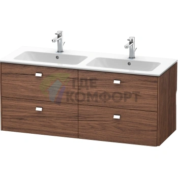 Подвесная тумба Duravit Brioso с 4 ящиками, цвет тёмный каштан (1290 мм) (BR410601021) - фото 1