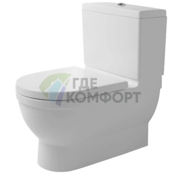 Напольный унитаз Duravit Starck 3 с отдельным бачком Big Toilet 420x740 мм (2104090000) - фото 1