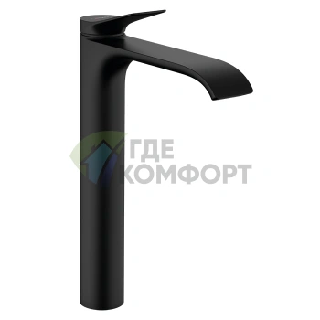 Смеситель для раковины HANSGROHE VIVENIS с изливом 220 мм, черный матовый (75042670) - фото 1