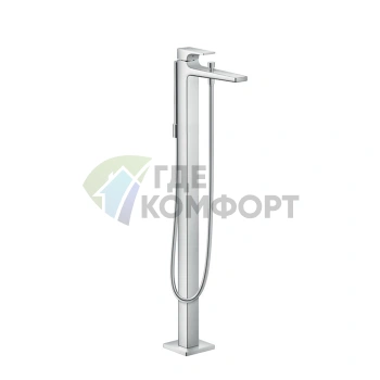 Смеситель для ванны Hansgrohe Metropol напольный с ручным душем, хром (32532000) - фото 1