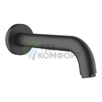 Излив для ванны Hansgrohe Vernis Blend 204 мм, настенный, черный матовый (71420670) - фото 1