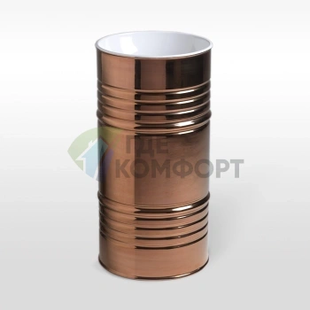 Раковина свободностоящая Kerasan Artwork BARREL белая с розовым золотом (4742K80) - фото 1
