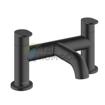 Смеситель Hansgrohe Vernis Blend для ванны на два отверстия, матовый черный (71442670) - фото 1