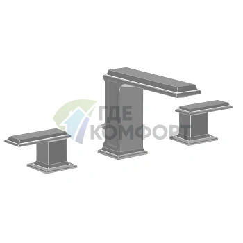 Gessi Eleganza Смеситель для раковины на 3 отверстия с донным клапаном Finox (46012#149) - фото 1