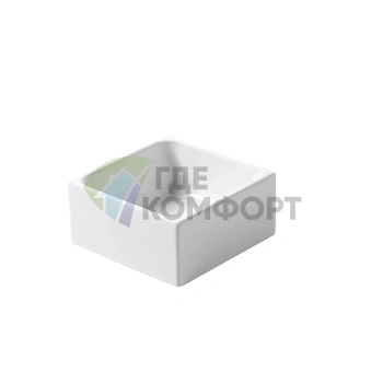Раковина-чаша Azzurra Geometric квадратная 25x25x12 см без перелива и отверстия под смеситель белая - фото 1