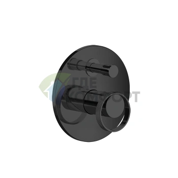 Смеситель Gessi Anello встраиваемый двухвыходной с переключателем, цвет Black Metal Brushed PVD (63377#707) - фото 1