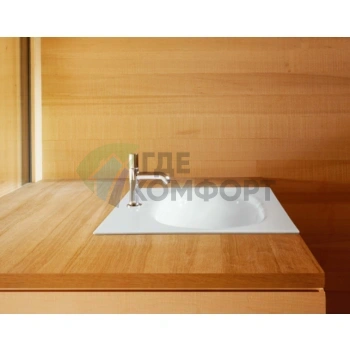 Встраиваемая эмалированная раковина BETTE COMODO 60x49.5 см белого цвета (A200 HLW1) - фото 2
