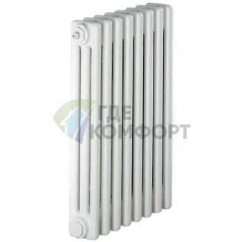 Трубчатый стальной радиатор Zehnder Charleston Z-3050/08 секций с боковым подключением N12 3/4 RAL 9016 - фото 1