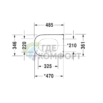 Сиденье для унитаза Duravit D-Code удлиненное без микролифта белое (60310000) - фото 2