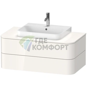 Подвесная тумба Duravit Happy D.2 Plus 408x1000x550мм с 2 ящиками, белый глянец (HP497102222) - фото 1