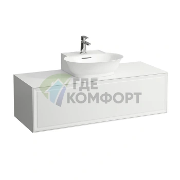 Подвесная тумба Laufen New Classic 1180 мм с ящиком, белая глянцевая (4.0602.3.085.631.1) - фото 1