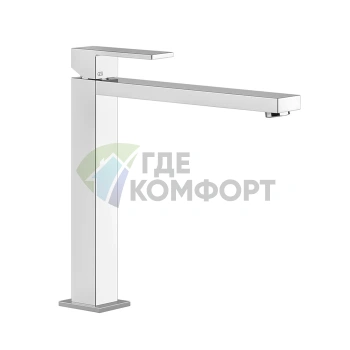 Смеситель для раковины Gessi Rettangolo с высоким изливом 213 мм в хроме (11924#031) - фото 1