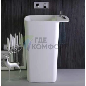 Отдельностоящая раковина KNIEF Pride 67×43×90 см, белая матовая - фото 1