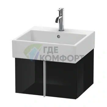 База под раковину Duravit Vero Air черная глянцевая с выдвижным ящиком (298x484x431мм) (VA612404040) - фото 1