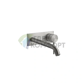 Встраиваемый смеситель GESSI 316 с изливом 200-170 мм, матовый графит (54490#239) - фото 1