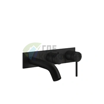 Стильный встраиваемый смеситель GESSI 316 на две зоны, цвет Black XL (54136#299) - фото 1