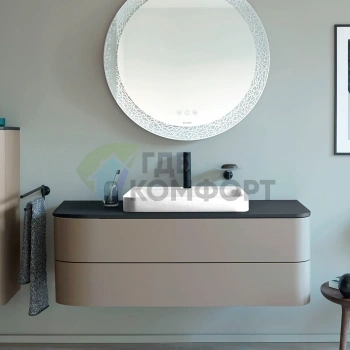 Тумба подвесная Duravit Happy D.2 Plus 408x1300x550 мм, 2 ящика, цвет Stone Grey Satin Matt (HP497209292) - фото 1