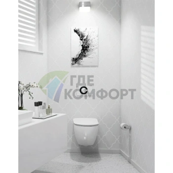 Кнопка смыва Creavit Power GP5001.02 бело-черная - фото 2