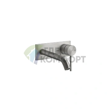 Встраиваемый смеситель для раковины GESSI с изливом 200-170 мм, цвет steel brushed (54488#239) - фото 1