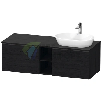 Подвесная тумбочка Duravit D-Neo, 459x1400x550 мм, 2 ящика, Black Oak (DE4950R1616) - фото 1
