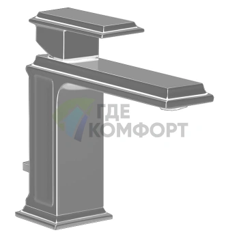 Смеситель для раковины Gessi Eleganza на одно отверстие с донным клапаном в цвете Finox (46001#149) - фото 1
