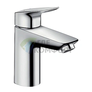 Смеситель для раковины Hansgrohe Logis с донным клапаном Push-Open, хром (71107000) - фото 1