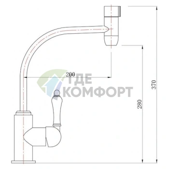 Смеситель для кухни Zorg ZR 323 YF-50 BR в бронзе - фото 2