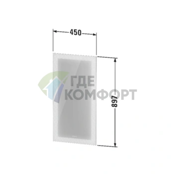 Зеркало с LED-подсветкой Duravit Starck 1, сенсорное управление, 897x450x45 мм (S1964300000) - фото 2