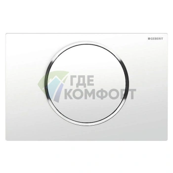Кнопка смыва для унитаза Geberit Sigma 10 115.758.KJ.5 (белый/хром) - фото 1