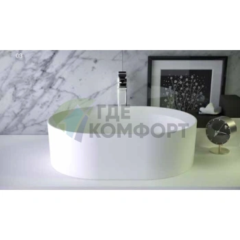 Накладная раковина KNIEF Glow 55x40x15 см без перелива, белая матовая - фото 1