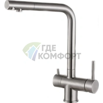Кухонный смеситель Zorg Inox SZR-7039 с выдвижной лейкой - фото 1