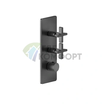 Термостатический смеситель GESSI INCOSO для 2 источников, цвет Nero XL (58224#299) - фото 1