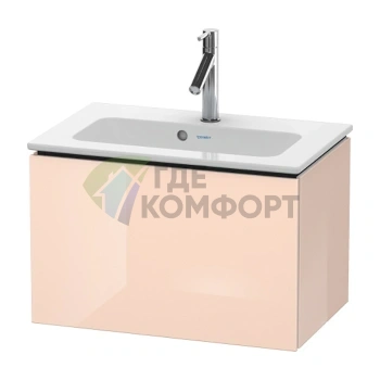 База под раковину Duravit L-Cube 400x620x391 с выдвижным ящиком, цвет абрикосовый жемчуг глянцевый (LC615601010) - фото 1