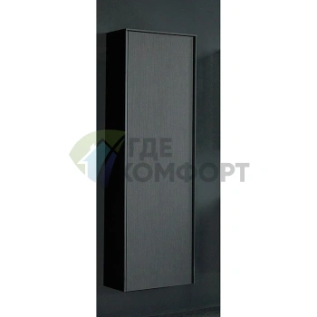 Шкаф-колонна Duravit XViu подвесной 1330x500x360 мм с 3 стеклянными полками, цвет Dark Brushed Oak/черный матовый (XV1326LB272) - фото 1