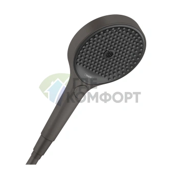 Ручной душ HG Rainfinity 130 3jet с EcoSmart в шлифованном черном хроме (26865340) - фото 1