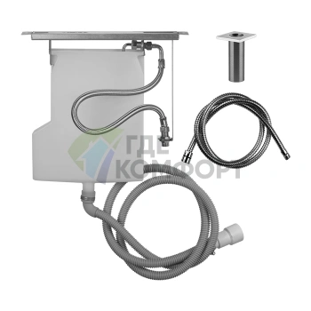Система сбора воды Gessi Rettangolo со встроенным шлангом для скрытого монтажа, цвет Black XL (01766#299)