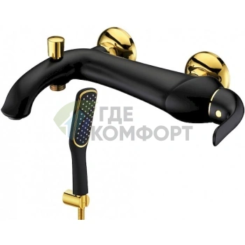 Смеситель для ванны с душем Lemark Swan LM5402BG - фото 1