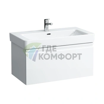 Тумба под раковину LAUFEN PRO S: подвесная, с двумя ящиками и органайзером, белая матовая (4.8350.2.096.463.1) - фото 1