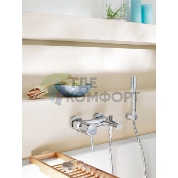 Смеситель Grohe Concetto 32211001 для ванны с душем — готовый комплект - фото 2