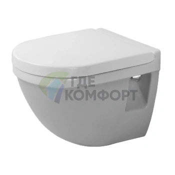 Подвесной унитаз Duravit Starck 3: компактное решение для современного санузла (2202090000) - фото 2