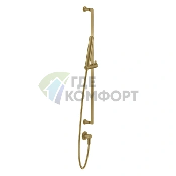 Душевая штанга GESSI INCISO с лейкой и шлангом 1,5 м в золотом цвете (58142#246) - фото 1