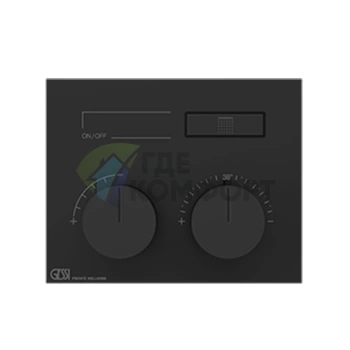 Термостатический смеситель для душа Gessi Hi-Fi Black Metal PVD (1 источник) (63002#706) - фото 1