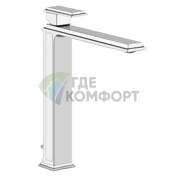 Смеситель для раковины Gessi Eleganza высокий с донным клапаном, хром (46003#031) - фото 1
