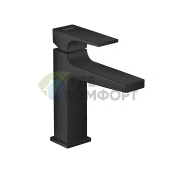 Смеситель для раковины Hansgrohe Metropol 110, черный матовый, с донным клапаном (32507670) - фото 1