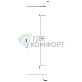 Гибкий шланг Gessi Ingranaggio Darkflex 1,5 м, хром (54137#031) - фото 2