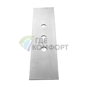 Пластина GESSI для монтажного бокса на 3 отверстия из нержавеющей стали, цвет steel brushed (54593#239) - фото 1