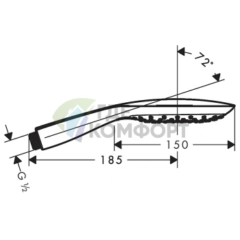 Ручной душ HG Raindance Select E 150 с системами RainAir, CaresseAir, Mix и EcoSmart, белый/хром (26551400) - фото 2